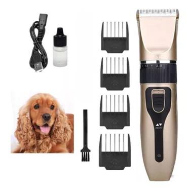 Imagem de Máquina de Tosa Cães Gatos Cachorro Profissional Corta Tosar Pet com D