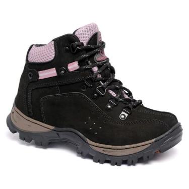 Imagem de Bota Coturno Adventure Feminina Trilha 100 Couro Legítimo Palmilha Gel