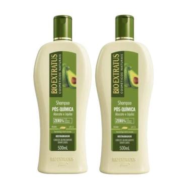 Imagem de Kit 2 Shampoo Tratamento restaurador Pós Quimica 500 ml Bio Extratus -