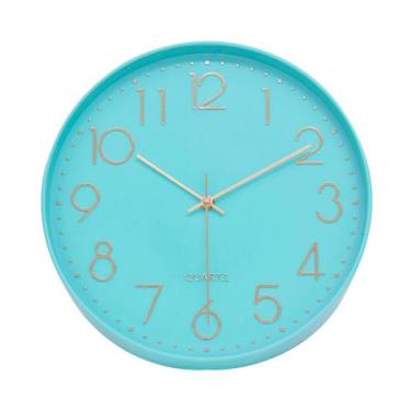 Imagem de Relógio Parede Vintage Cinza Luxuoso Grande 30x30 Cm Premium - Taimes