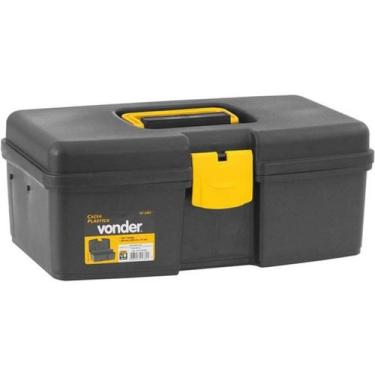 Imagem de Caixa Ferramenta Plástica Vd-1002 Vonder, Amarelo e Preto
