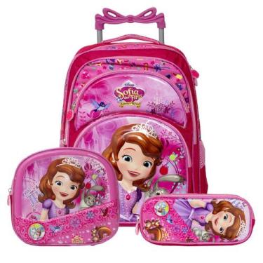 Imagem de Mochila Infantil Menina Rodinha Princesinha Sofia Passeio - TOYS 2U
