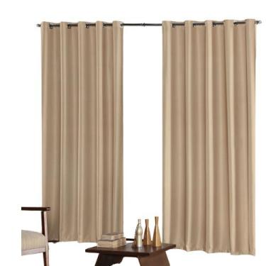 Imagem de Cortina Blackout 2.80m x 1,70m Tecido Varão Simples - Rulidry, Avelã