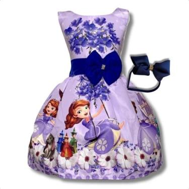 Imagem de Vestido Temático Princesa Sofia Luxo - Pequenos Encantos Baby, Violeta