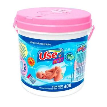 Imagem de Lenços Umedecidos Use It Baby Balde Rosa C/400