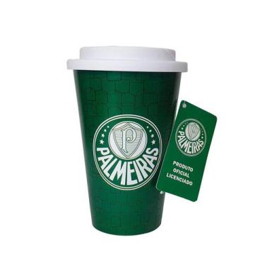 Imagem de Copo para Café Do Palmeiras 550 mL Plástico Produto Oficial - Sude