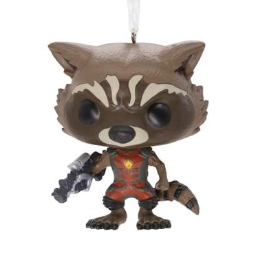 Imagem de Hallmark Ornamento Temático de Natal - Rocket Raccoon, Guaxinim dos Guardiões da Galáxia, Funko Pop, Resina, Pendente