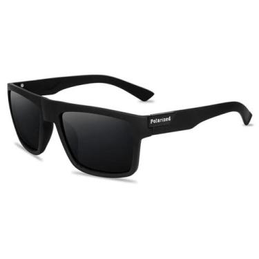 Imagem de Óculos de Sol Quadrado Vinkin Esportivo Polarizado UV400, Preto