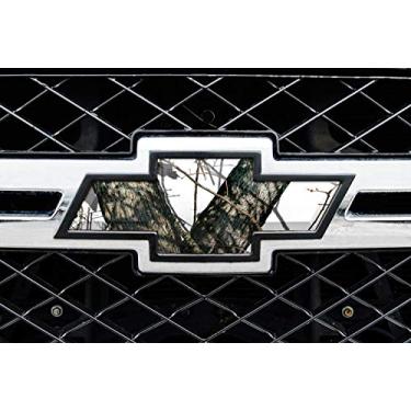 Imagem de Mossy Oak Graphics - 14010-WR Película com emblema automático universal de inverno - Fácil de instalar - Adapta-se a qualquer emblema automotivo em caminhões, carros ou SUVs