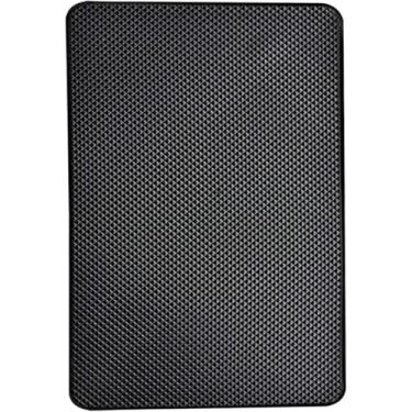 Imagem de Tapete antiderrapante para painel de carro, 27 x 14 cm, antiderrapante para telefones, óculos de sol, eletrônicos e acessórios, fixador de painel pegajoso reutilizável, resistente ao calor, sem