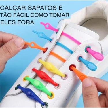 Imagem de Kit 6 Cadarços de Silicone Coloridos - Flexíveis e Duráveis - Paty Sho