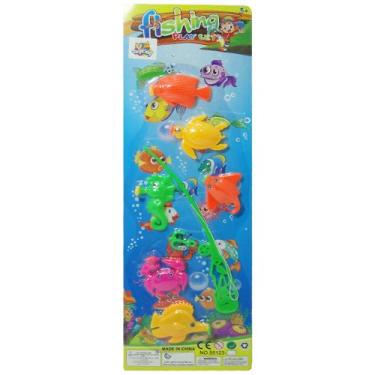 Imagem de Varinha pega peixe com 6 pecas fishing play set - MOHNISH
