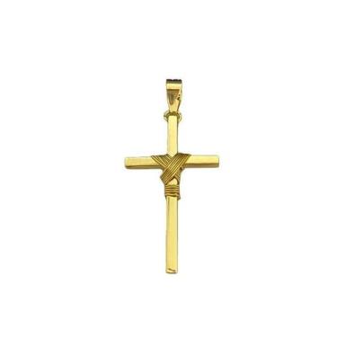 Imagem de Pingente cruz fio g - banhado a ouro 18k - ToJoia18k
