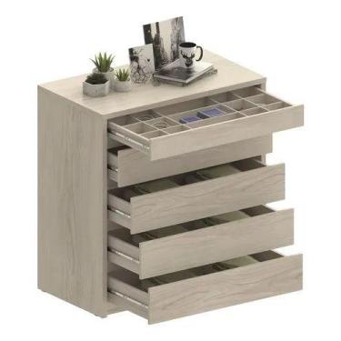 Imagem de Comoda premium para quarto 5 gavetas casa d rovere - village móveis