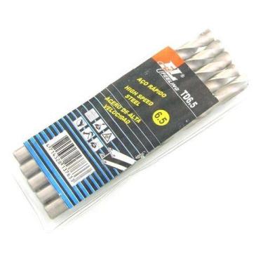 Imagem de Kit 5 Broca De Aço Rápido Hss 6,5mm Aço A0700 - FL