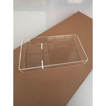 Imagem de Bandeja Organizador Multiuso Acrílico Lavabo Maquiagem Luxo 26x14cm - 
