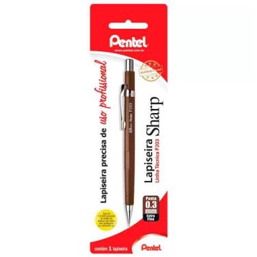 Imagem de Lapiseira Sharp Marrom 0.3mm -  Pentel
