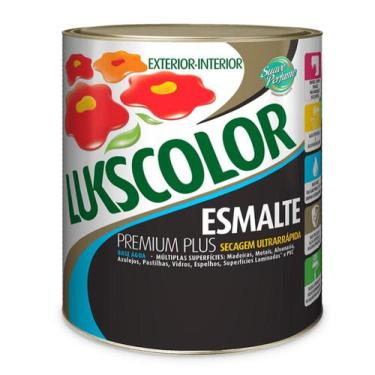 Imagem de Tinta Esmalte Base Água Brilhante 900ml Lukscolor Branco