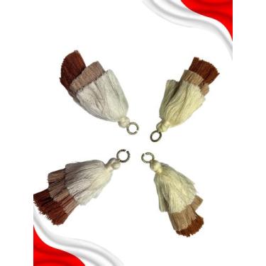 Imagem de Aplique Pingente Tassel Triplo, Tassel de Luxo, "Tacel" de 7cm com 4 u