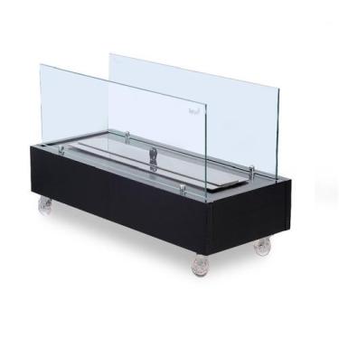 Imagem de Lareira Ecológica Slim Várias Cores Queimador 60cm - Topfire, Preto