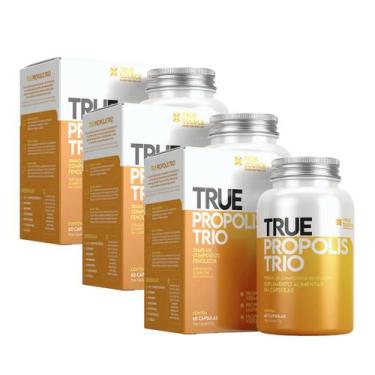 Imagem de 3x True Própolis Trio Vermelho Marrom Verde True Source 60 Cápsulas, S