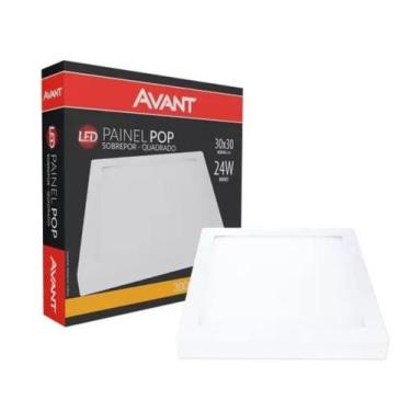 Imagem de Painel LED Sobrepor Quadrado Bco. alum. 24w Biv. AVANT
