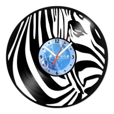 Imagem de Relógio De Parede Disco Vinil Animais - Zebra - VAN-157 - Modernarte