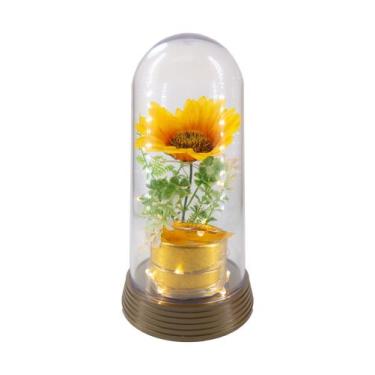 Imagem de Porta Aliança Casamento Daminha noiva O Girassol Encantado Luminária -