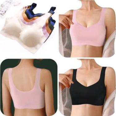 Imagem de Top Sutiã Feminino Corte a Laser Sem Costura Bojo Removível em Poliami
