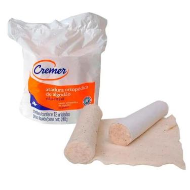 Imagem de Atadura Ortopédica Algodão 15cm x 1,8M com 12 Unidades Cremer