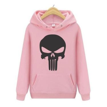 Imagem de Moletom Blusa de Frio Canguru  Unissex Caveira Justiceiro - Mena Infin