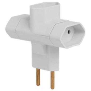 Imagem de Pino Multiplicador de Tomada Ilumi Tipo T 3 Saídas 10A 2 Pinos Benjami