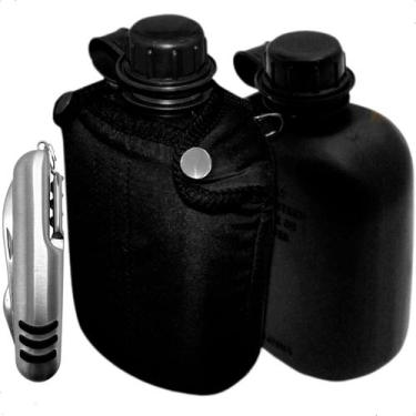 Imagem de Porta Cantil + Cantil Térmico Sobrevivencia 900ml + Canivete - Matadei