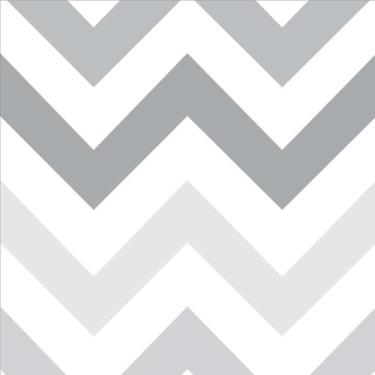 Imagem de Papel de Parede Decorativo Chevron Clássico em Três Tons de Cinza 3,3m