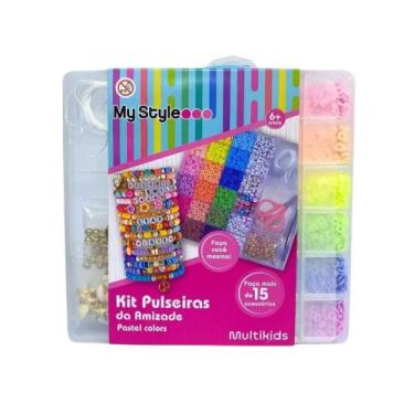 Imagem de Brinquedo Infantil Kit Pulseiras da Amizade M Pastel Colors Multikids 