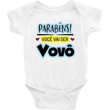 Imagem de Roupa Body Bebê Infantil Parabéns Você Vai Ser Vovô - IDEIA INCRÍVEL, 
