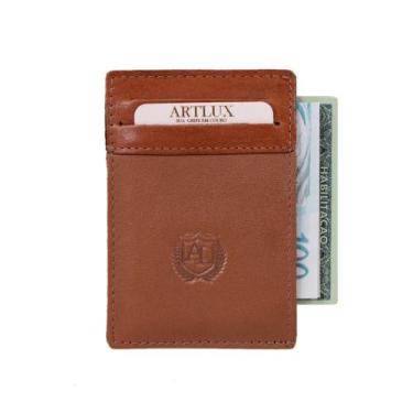 Imagem de Porta Cartão Envelope Anti-Furto Couros Artlux RFID 934, Caramelo