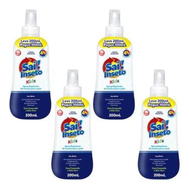 Imagem de Kit Sai! Inseto Kids Repelente Spray Com 4 Un De 200ml Cada - NUTRIEX