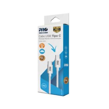 Imagem de Cabo Carregador Tipo C X Tipo C 3.0A 1M Causb-100Cc Branco - Proeletro