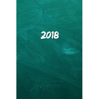 Imagem de 2018: Calendario/Planificador de cita: 1 semana en 2 lados, Formato 6" x 9" (15.24 x 22.86 cm), Encuadernación Tablero escolar