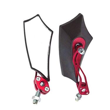 Imagem de ESUPPORT Vermelho Universal Motocicleta Motocicleta 8 mm 10 mm Espelho Lateral Retrovisor ATV Scooter Bicicleta Esporte