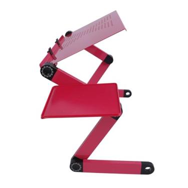 Imagem de Suporte Ajustável para Laptop, Base de Rotação de 360 ​​graus, Ergonômico, Dobrável, Suporte Portátil para Laptop Com Placa de Mouse para Mesa (Rosado)