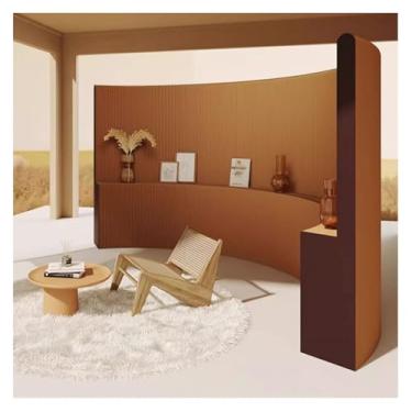 Imagem de Biombos e Divisórias Tela De Privacidade Interna Divisória Marrom, Divisória Portátil Dobrável, Divisória De Tela Independente Para Estúdio De Escritório, Tela De Painel Retrátil Flexível(600~700x200c