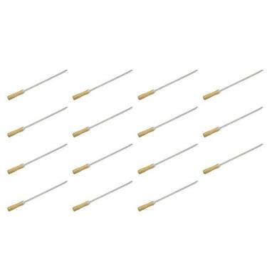 Imagem de Kit 15 mini espeto churrasco coraçao inox 39 cm churrasquinho matrinox