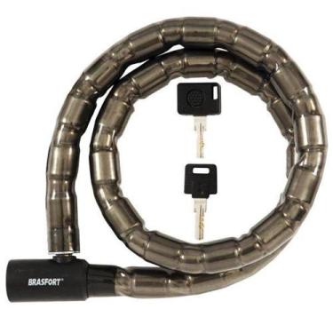 Imagem de Cadeado  parra moto com chave 22mm x 1m brasfort 7012