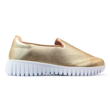 Imagem de Tênis Usaflex Feminino Slip On Couro Casual AE22040