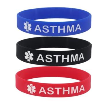 Imagem de JOYID Blood THINNER Diabetic Type 1/2 Borracha Alerta Médico ID Pulseira de Alerta de Emergência Pulseiras de Aviso, Silicone, Sem pedras preciosas