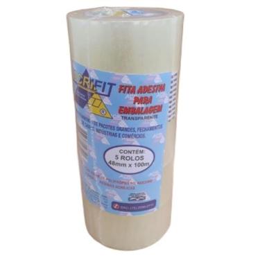 Imagem de Fita Adesiva para Embalagem 5 rolos 48mm x 100mm - Acrifit