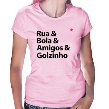 Imagem de Baby Look Rua & Bola & Amigos & Golzinho - Foca na Moda, Rosa bebê, M