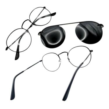 Imagem de Armação de Óculos Para Grau Redonda Joachim Unissex com Clip On Solar Polarizado UV400 (Opcão 1)